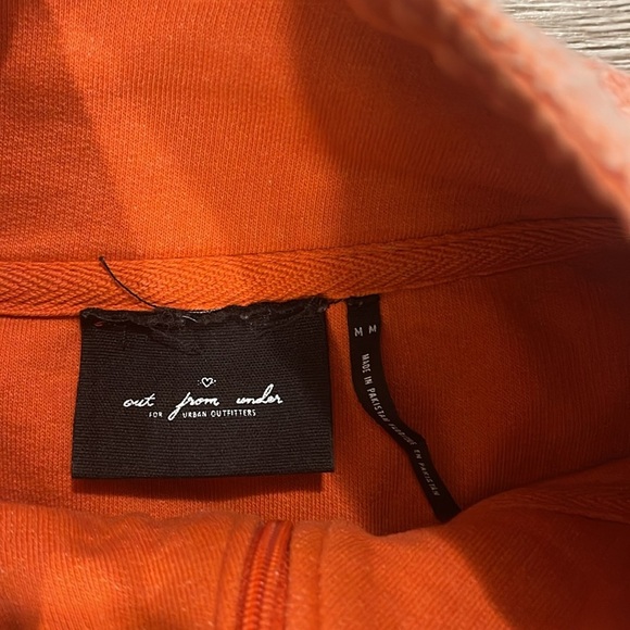 Urban outfitters out from under orange size medium crop quarter zip sweatshirt - Picture 2 of 6